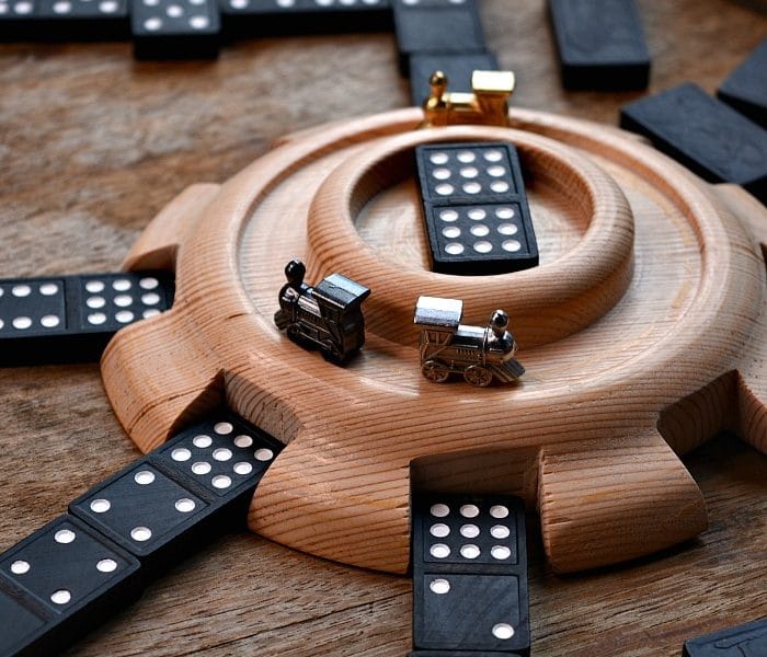 mexican train set with numbers